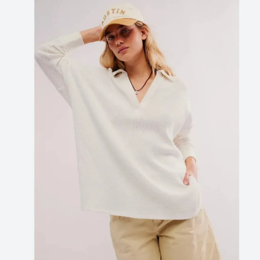FREE PEOPLE We The Free Travis Polo/Ivory 252